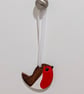 Clay robin decoration,  garden bird hanging decoration, memorial robin - Image 3