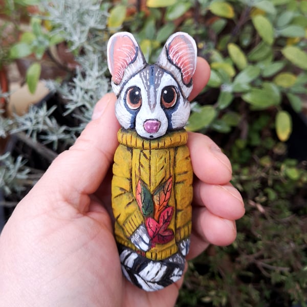RESERVED FOR LORETTA - Custom ringtail carving