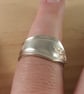Upcycled Silver Plated Daisy Spoon Handle Ring (SPR102511) - Image 3