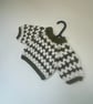 Crochet Knitted Cream and Green Baby Jumper - Image 2
