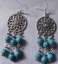Silver and Turquoise Earrings - Image 1