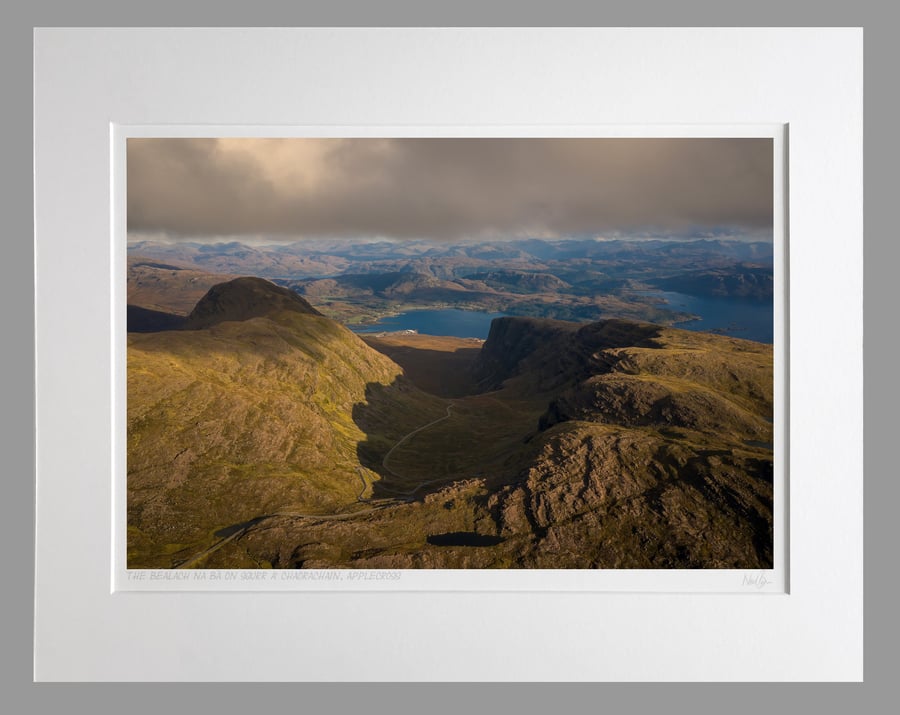 The Bealach na B road to Applecross, Wester Ross - A3(50x40cm) Unframed Print