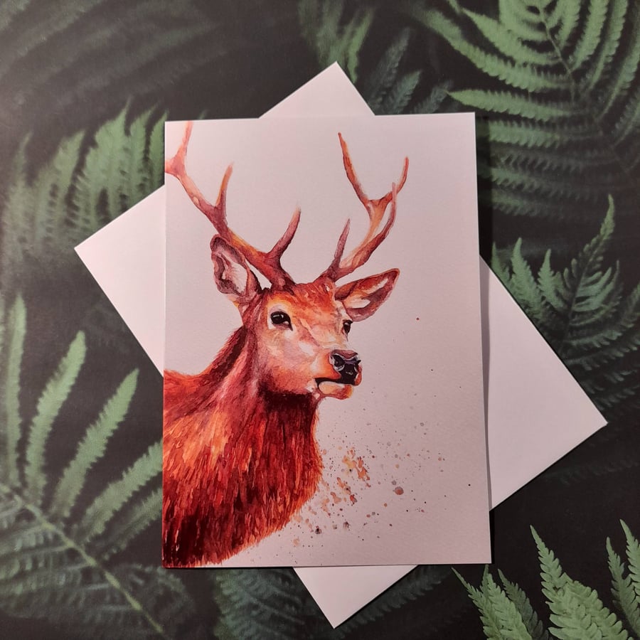 Stag - King of the Woods - Greeting Card