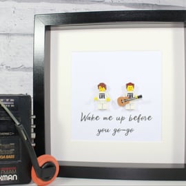 WHAM - Framed custom Lego minifigure - Awesome tribute art