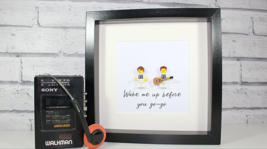 WHAM - Framed custom Lego minifigure - Awesome tribute art