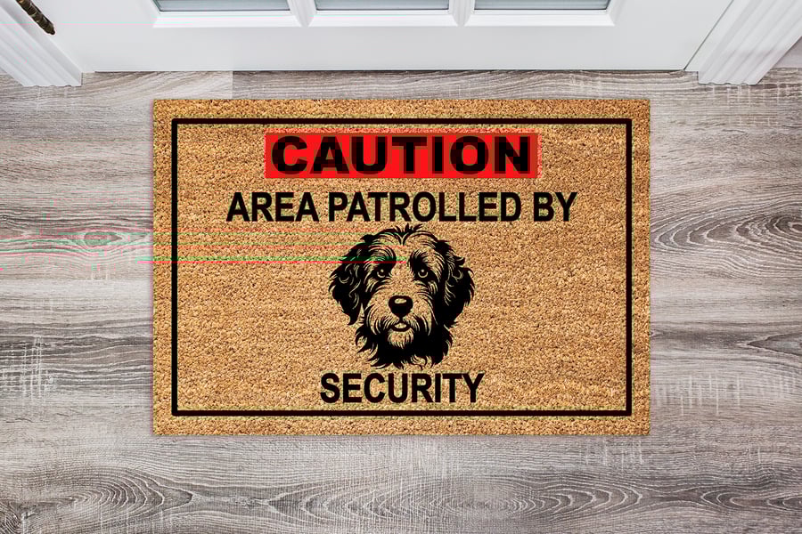 Labradoodle Security Door Mat - Labradoodle Welcome Mat - 3 Sizes
