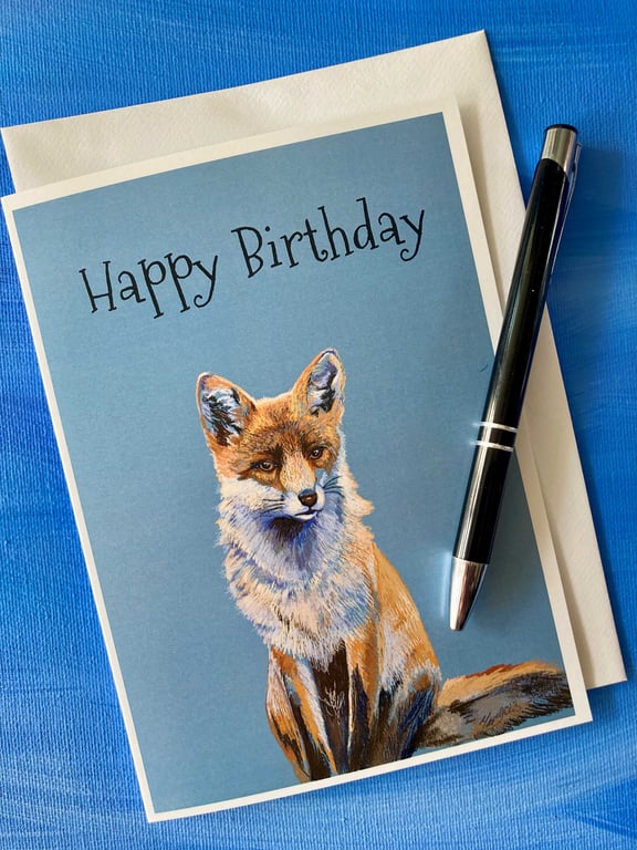 Card Birthday Fox