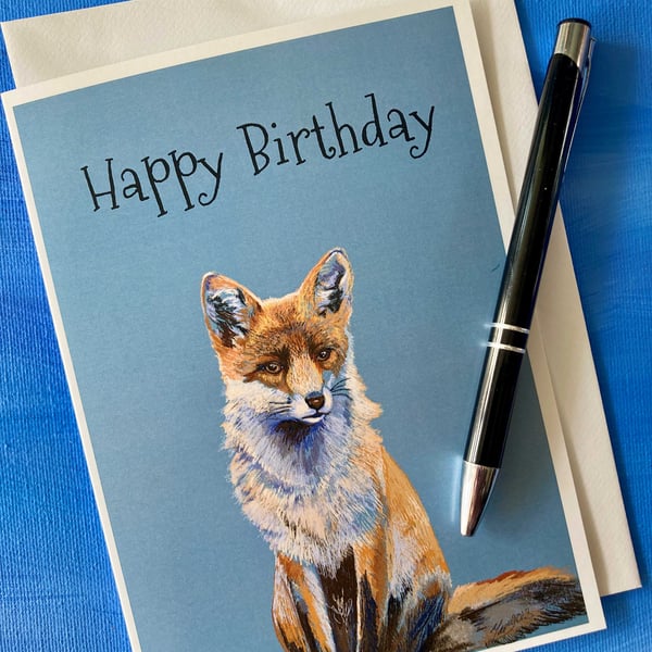 Card Birthday Fox