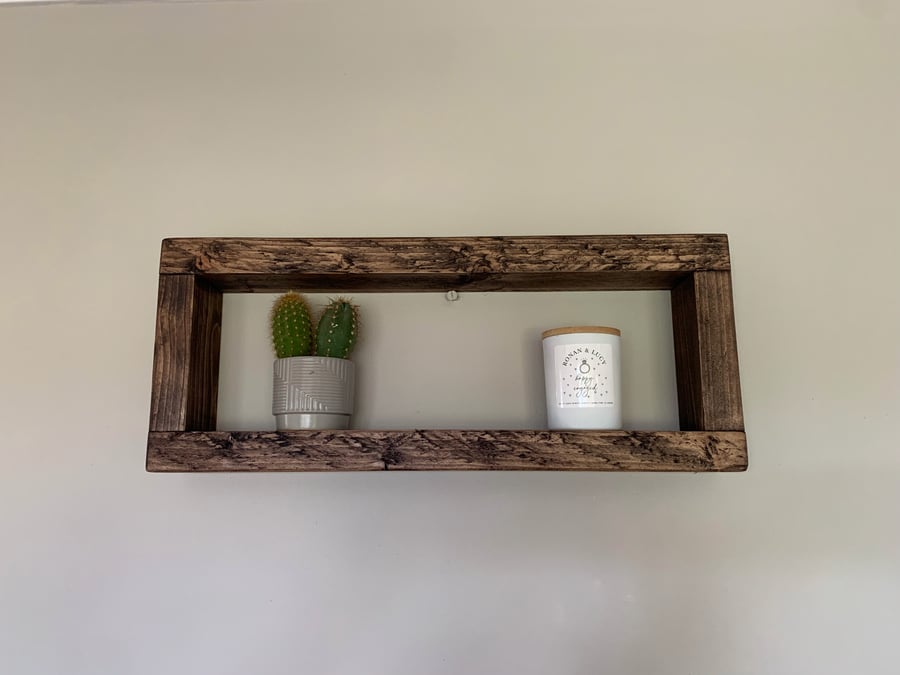 Handcrafted Rustic Wood Box Shelves, Wall Mounted or Freestanding