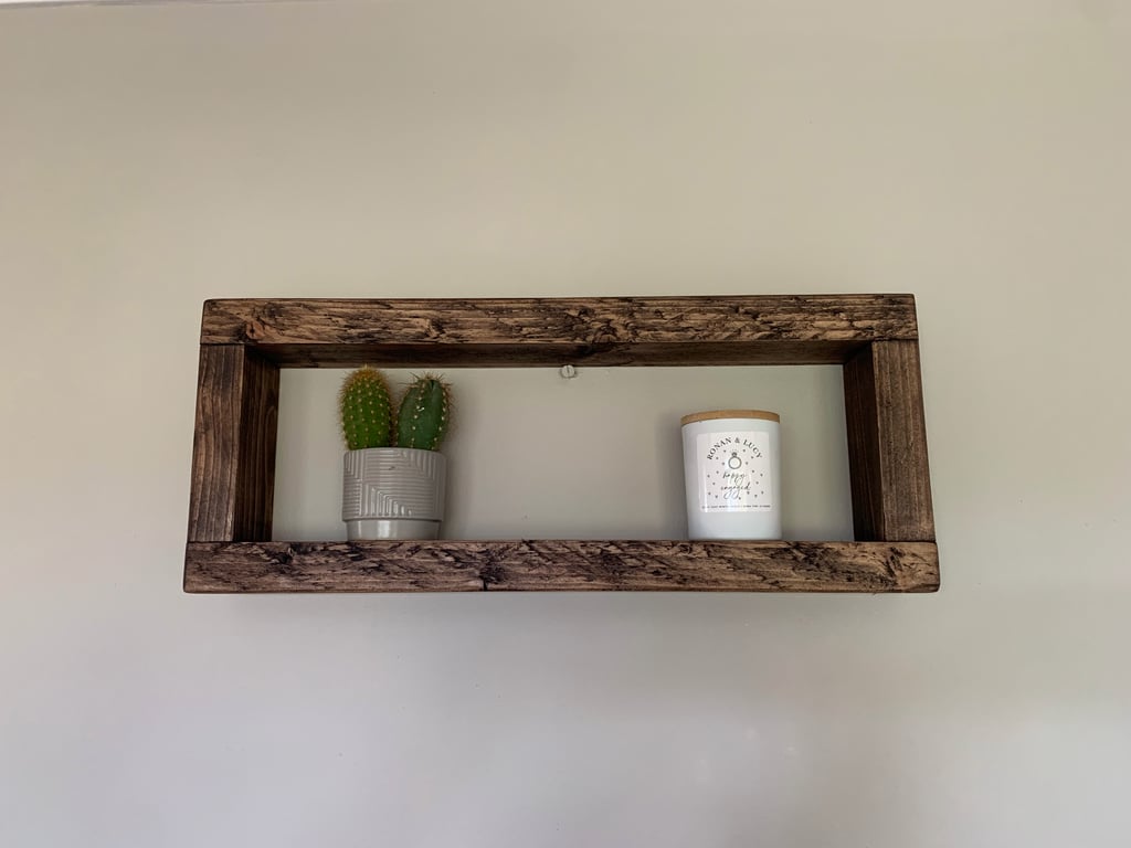 Handcrafted Rustic Wood Box Shelves, Wall Mounted or Freestanding