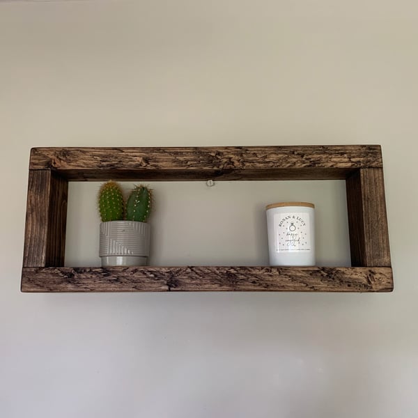 Handcrafted Rustic Wood Box Shelves, Wall Mounted or Freestanding