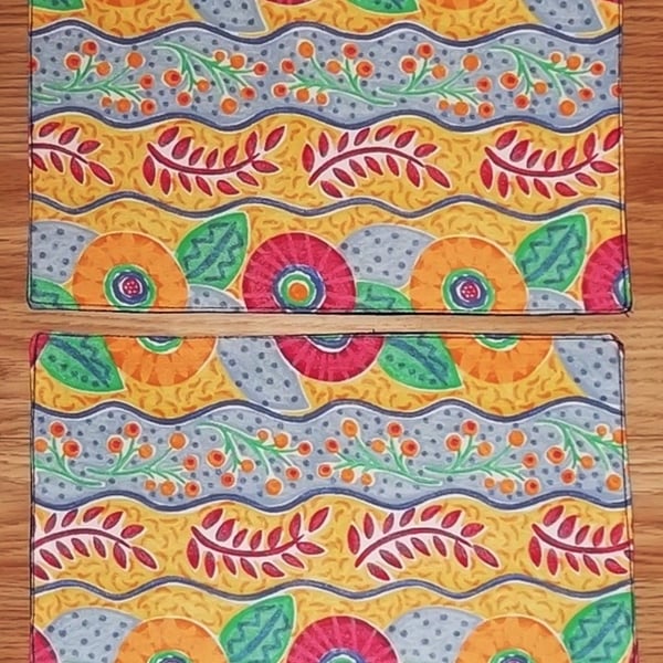 Table mats Small Pair Mug rugs Handmade One of a kind.