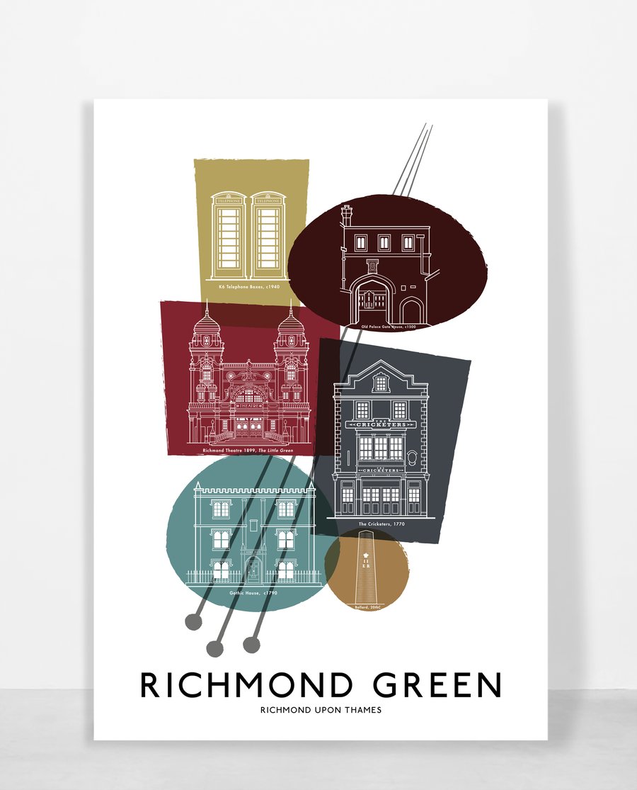 RICHMOND GREEN 60's A3 Print