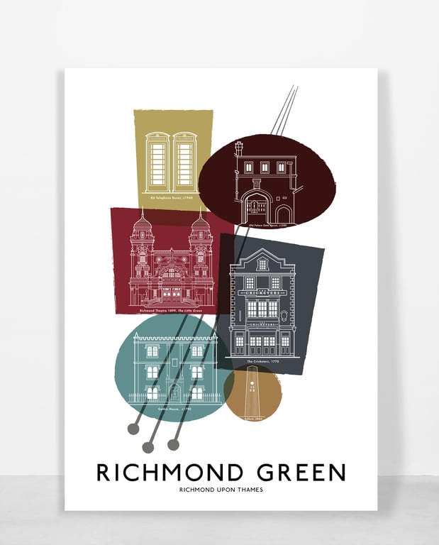 RICHMOND GREEN 60's A3 Print