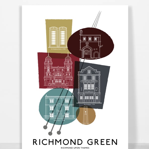 RICHMOND GREEN 60's A3 Print