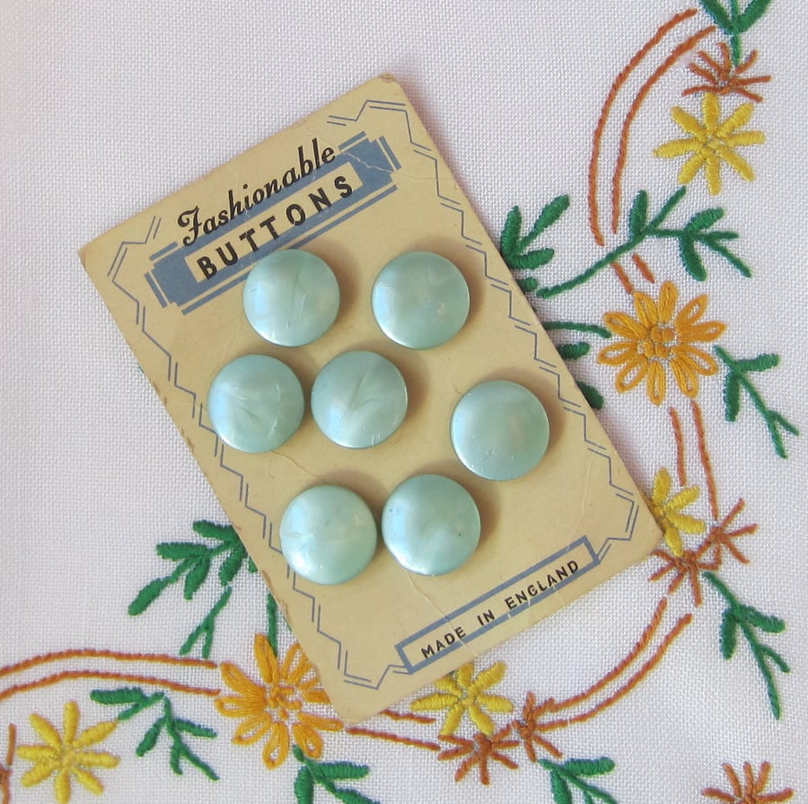 Vintage Green Buttons