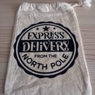 Christmas Mini Treat Bag Drawstring Sack Express Delivery North Pole