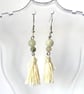 Amazonite tassel drop earrings - Zodiac birthstone for Virgo