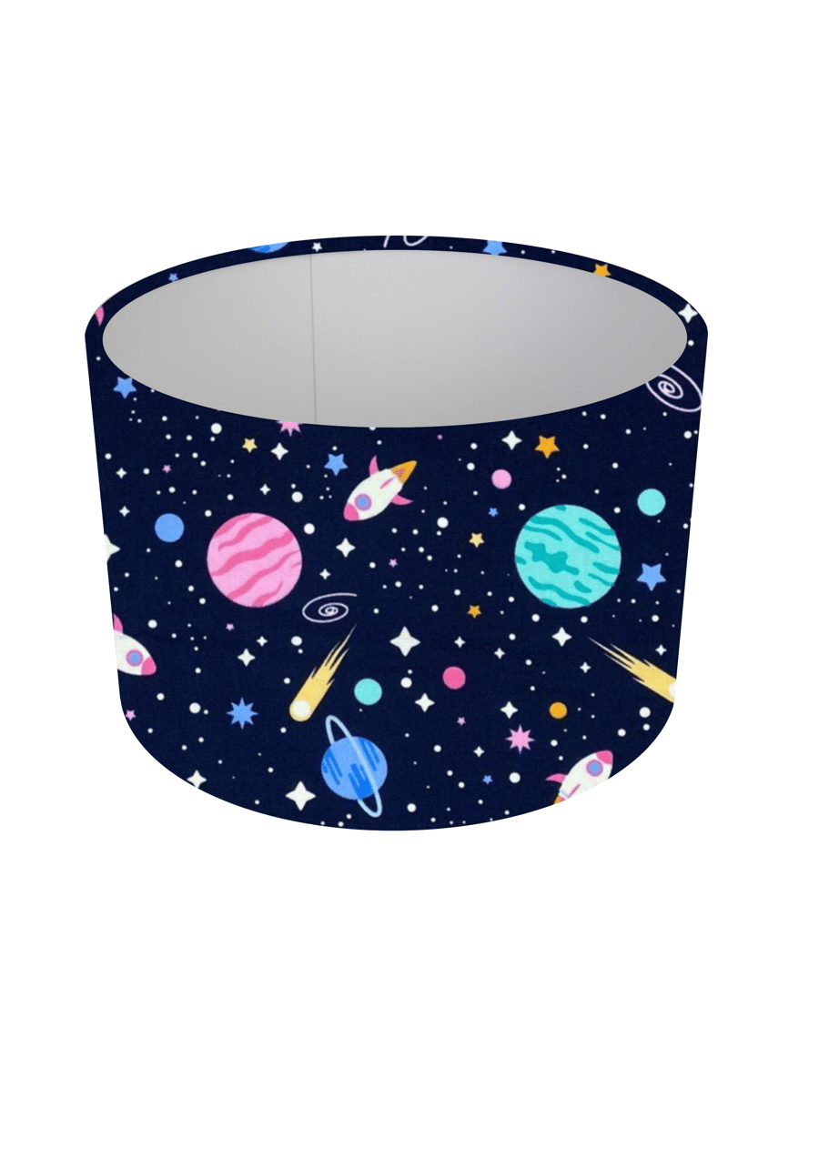 Kids Outer Space Navy Rocket Lampshade,Ceiling Pendant,Table lamp