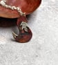 Red copper and silver fox necklace - Image 1