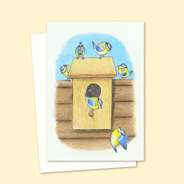 Garden Birds Greeting Card: Bird Lover Birthday Card (204)