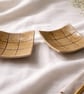 Handmade Stoneware Tapas Plate Set, Ash look Glaze Grid Design, UK