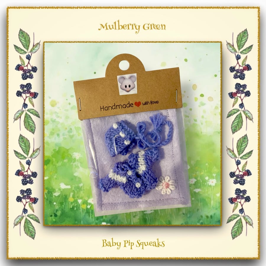 Teeny Tiny Lavender and White Layette set for the Baby Pip Squeaks