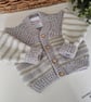 Designer Merino Wool Hand Knitted Baby Cardigan Gift Set Size 3-6 months  - Image 3