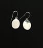 Blue Offset Oval Drop Earrings in Blue - Image 7