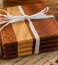 Handmade wooden coasters. Sapele & Ash, gift boxed.  - Image 2
