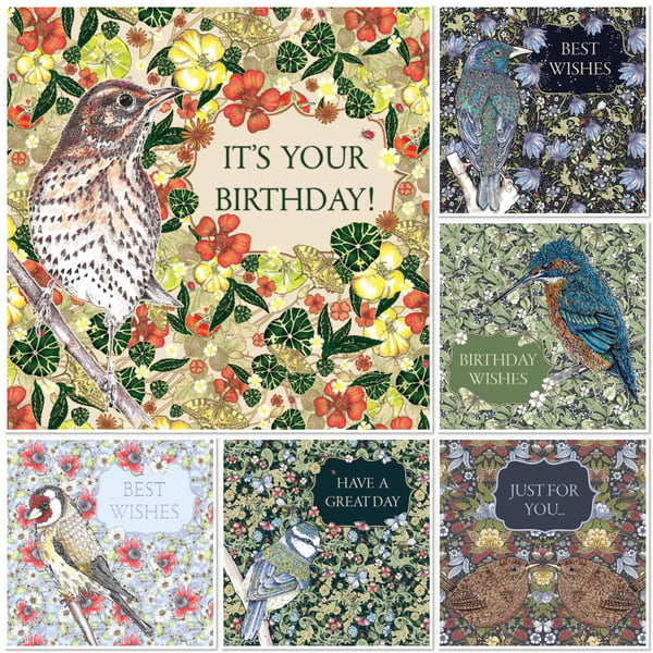 Natural World Birthday bundle of greeting cards x 6