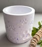 Lilac Paw Print Jar - Desk tidy - Storage Jar - Handmade Decorative Pot 