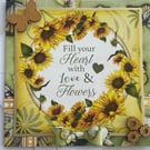 Fill your heart with love and flowers Happy Birthday card