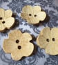 2" 50mm 80L Rare WHITE COCONUT FLOWER Buttons - Image 4