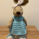 Knitted rabbit.