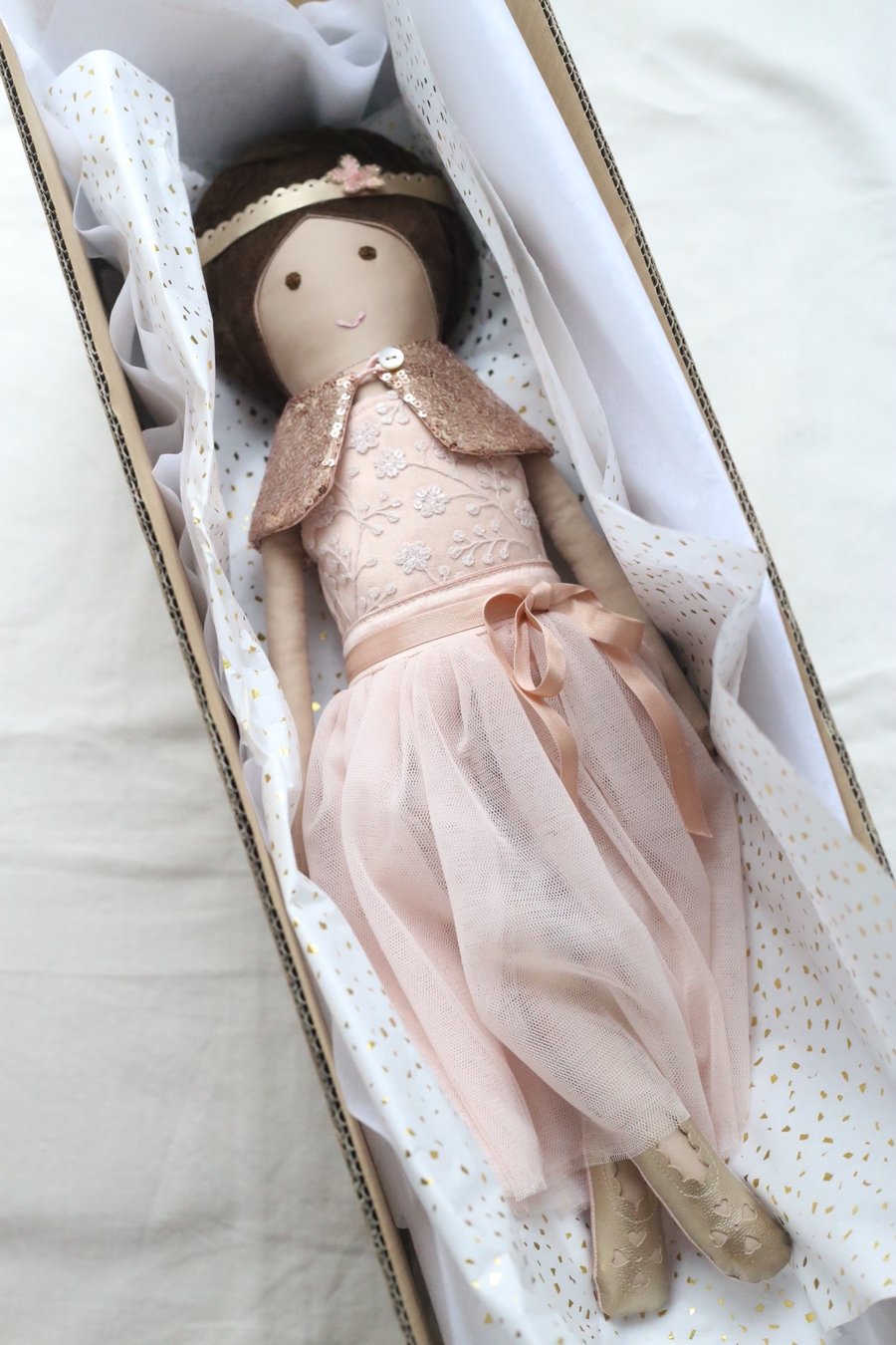 Princess Doll- Bridal Fabric (Olive Skin and Brown Eyes)