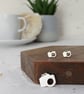 Recycled Sterling Silver Camera Studs Earrings – Gift For A Photographer  - Image 9