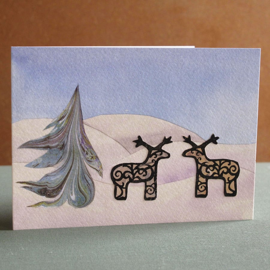 Unique Hand Made Christmas Card with Envelope