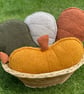 Mustard Yellow Boucle Pumpkin Cushion Autumn Fall Halloween Decor Pillow - Image 4