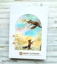 Birthday card- fox, daisy, sunset, textured - Image 5