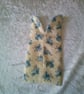 Blue Flowers on a Yellow Background Fabric Glasses Case
