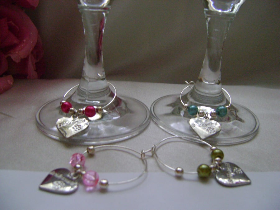 Bridesmaid Wine Glass Decoration