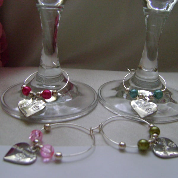 Bridesmaid Wine Glass Decoration