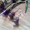 27cts Russian Charoite Sterling Silver Earrings