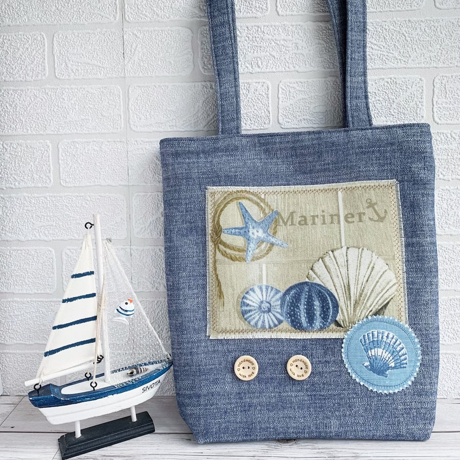 SOLD Beachcomber Coastal Tote Bag