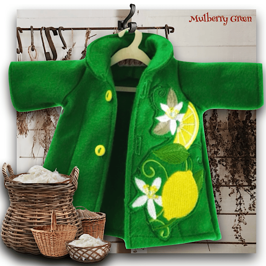 Zingy Lemons Embroidered Coat