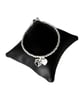 Sterling Silver Paw and Personalised Heart Charm Bead Bracelet, Adjustable  - Image 8