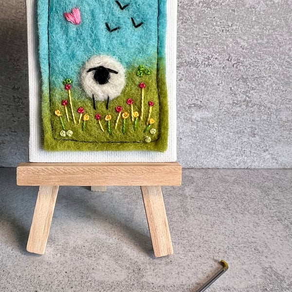 Sheep with flowers