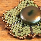 Sage Green Pendant Tudor Inspired