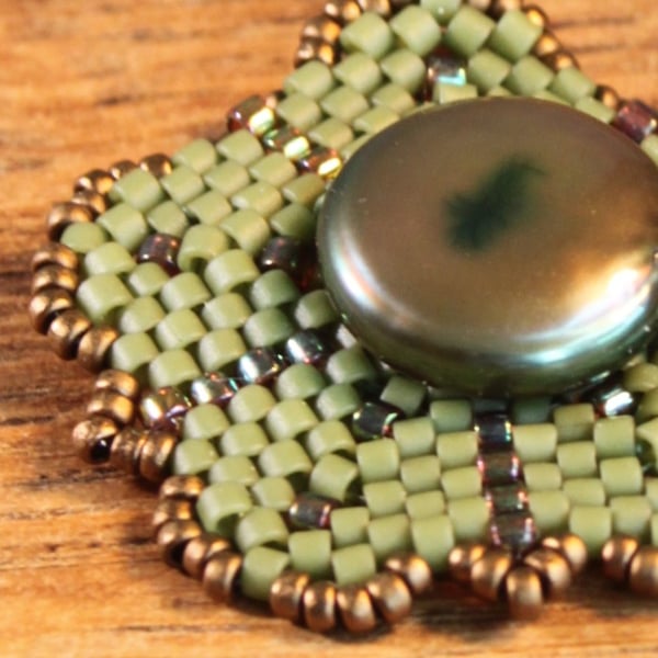 Sage Green Pendant Tudor Inspired